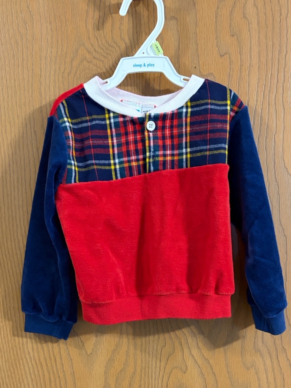 JC Penny Toddler 90’s Vintage Blue & Red Plaid Sweater Size 2